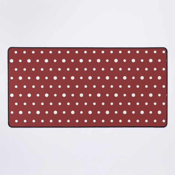 Item preview, Brick Red And White Polka Dot Pattern designed and sold by pattern-archive.