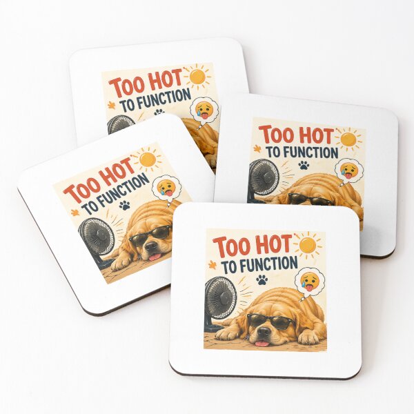 Item preview, To Hot To Function Dog designed and sold by PoojaArtLab.