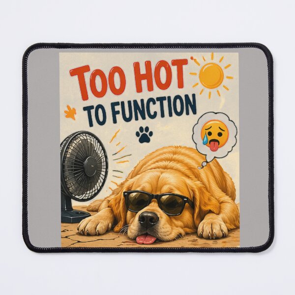 Item preview, To Hot To Function Dog designed and sold by PoojaArtLab.