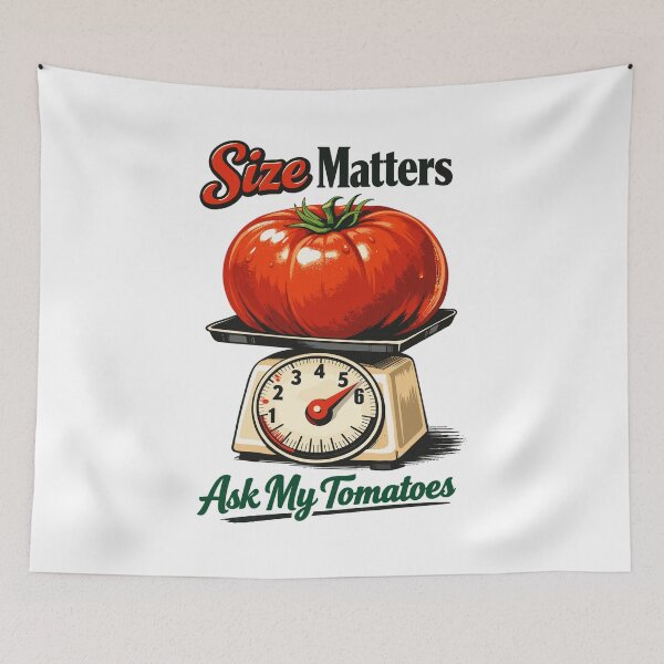 Item preview, Size Matters: Funny giant tomato on scales designed and sold by Pineapple-Tree.
