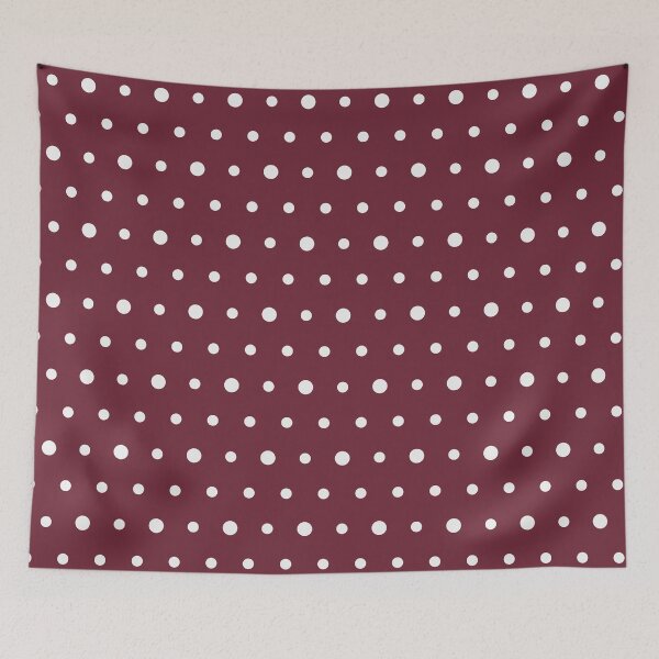 Item preview, Burgundy And White Polka Dot Pattern designed and sold by pattern-archive.
