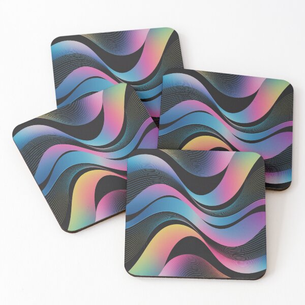 Item preview, Abstract Fluid Waves Glitch Art Aesthetic T-Shirt | Modern Colorful Design designed and sold by Thompika.