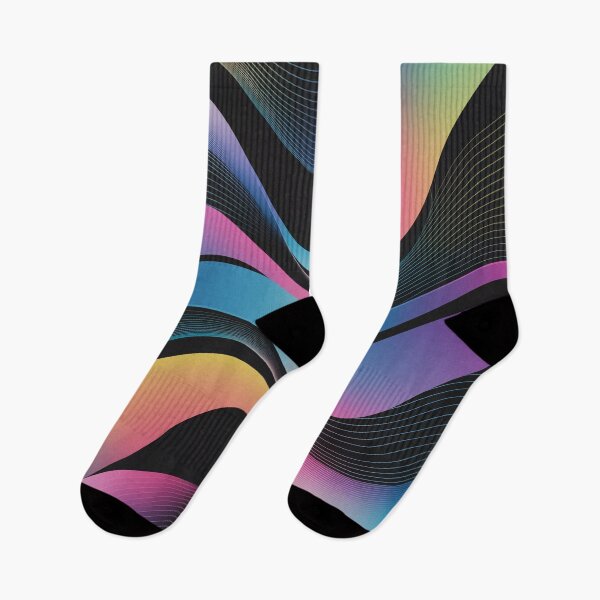 Item preview, Abstract Fluid Waves Glitch Art Aesthetic T-Shirt | Modern Colorful Design designed and sold by Thompika.