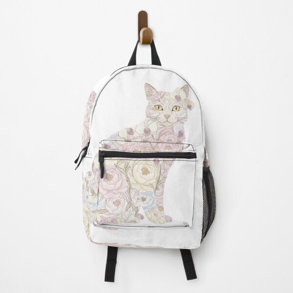 Item preview, Floral Silhouette Feline in Pastel designed and sold by VibranPalette.