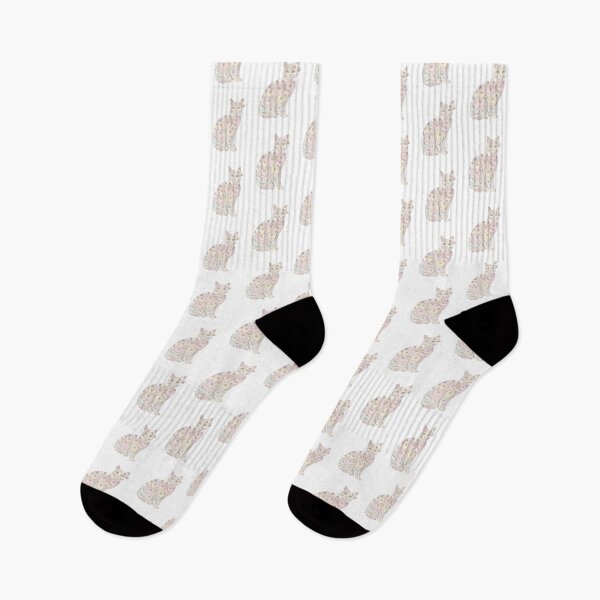 Item preview, Floral Silhouette Feline in Pastel designed and sold by VibranPalette.