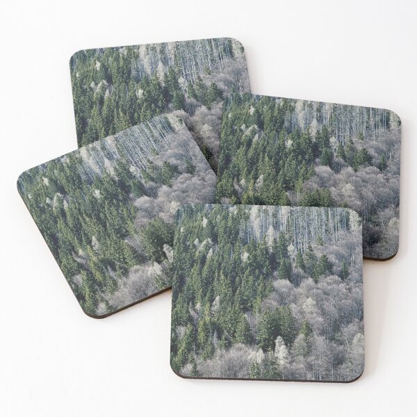 Item preview, Carpathian Mountains, beautiful view of fir trees on a mountain slope, Romania, original photography designed and sold by studio838.