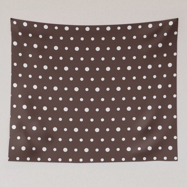 Item preview, Chocolate And White Polka Dot Pattern designed and sold by pattern-archive.