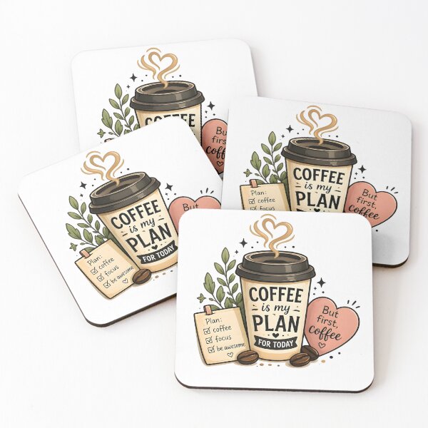 Item preview, Cute Coffee Planner Sticker – Coffee Is My Plan for Today Funny Coffee Lover Gift designed and sold by StickoStore.