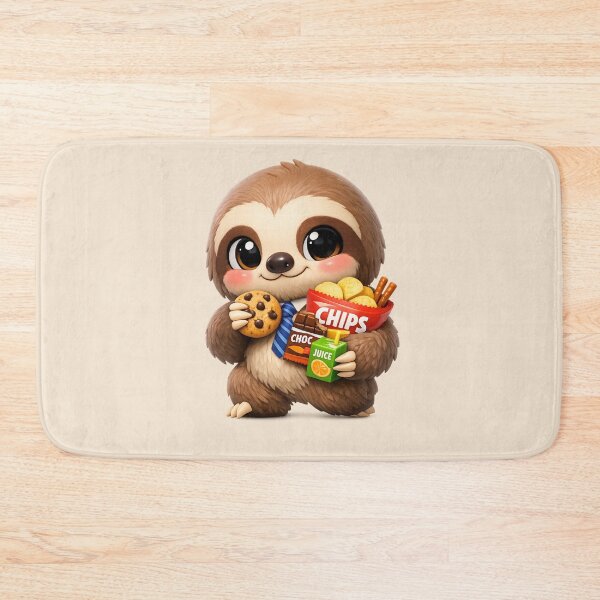 Item preview, Cute Sloth Snack Thief - Funny Office Animal Cartoon | Kawaii 3D CGI Character designed and sold by Moons Studio.