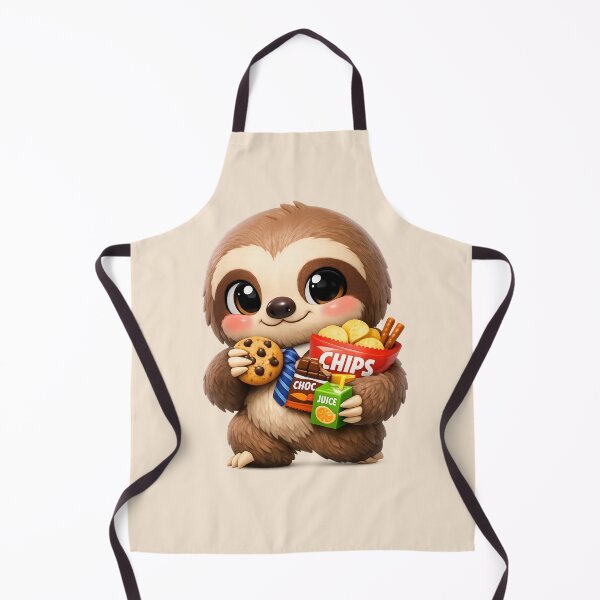 Item preview, Cute Sloth Snack Thief - Funny Office Animal Cartoon | Kawaii 3D CGI Character designed and sold by Moons Studio.