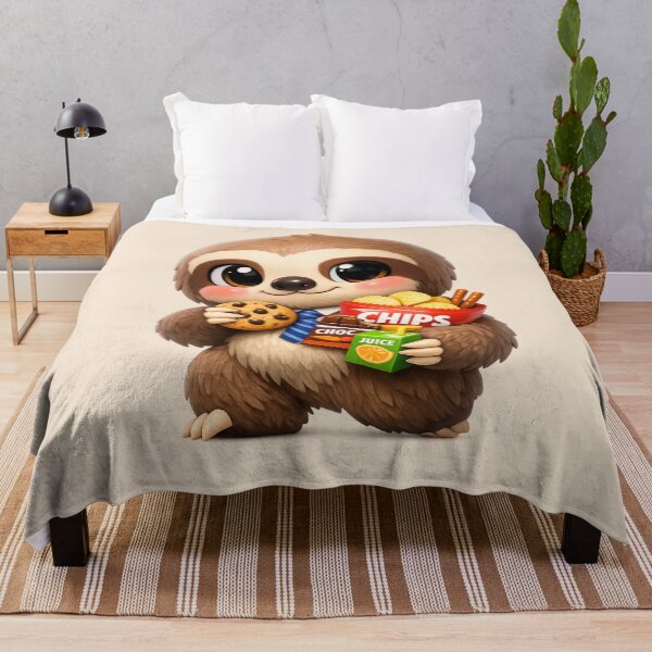 Item preview, Cute Sloth Snack Thief - Funny Office Animal Cartoon | Kawaii 3D CGI Character designed and sold by Moons Studio.