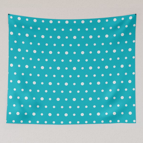 Item preview, Cyan And White Polka Dot Pattern designed and sold by pattern-archive.