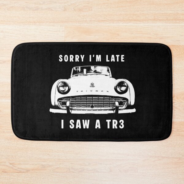 Item preview, Sorry I'm late, I saw a TR3 British classic car (white) designed and sold by soitwouldseem.