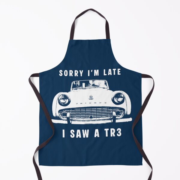 Item preview, Sorry I'm late, I saw a TR3 British classic car (white) designed and sold by soitwouldseem.