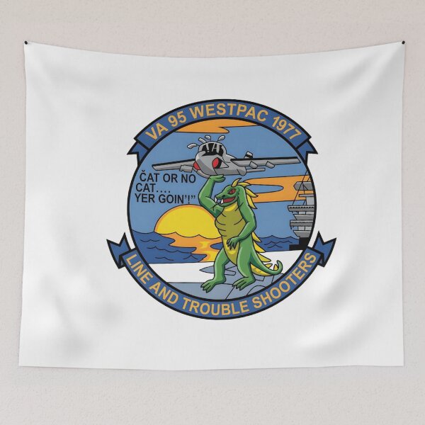 Item preview, U.S. Navy VA-95 "Green Lizards" WESTPAC 1977 Deployment Patch designed and sold by CharlieDesings.
