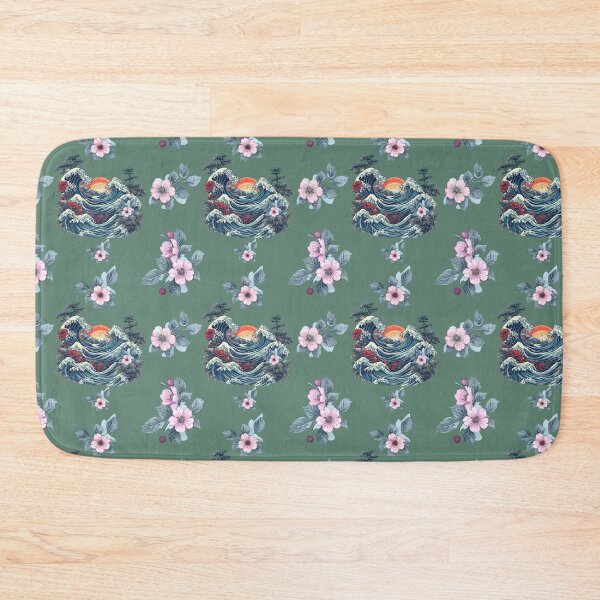 Item preview,  Kanpai Friends with Japanese Wave and pattern-theme In Jade designed and sold by GreyMoonForest.
