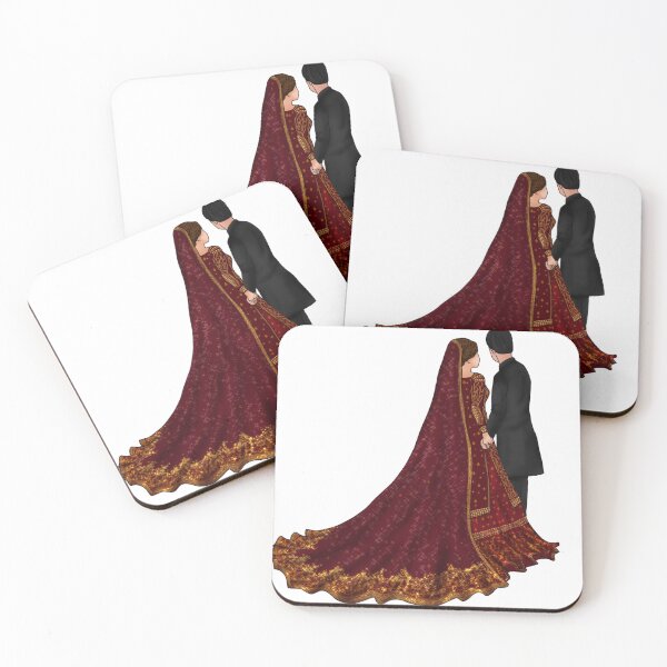Item preview, South Asian Bride Groom Back View designed and sold by Sketchbook Studio by Aqsaa.