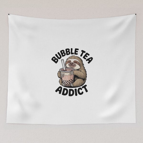 Artikelvorschau, Niedliches Faultier-Bubble-Tea-Fans-T-Shirt-Aufkleber für Kinder entworfen und verkauft von Mr-wow.