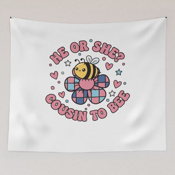 Item preview, Gender Reveal He Or She Cousin To Bee Baby Shower designed and sold by LuminOrb.