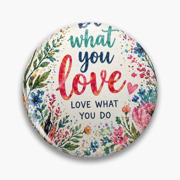 Item preview, Whimsical Floral Office Wall Art Print | Motivational Watercolor Desk Decor | Do What You Love Quote designed and sold by Magical-dreamer.