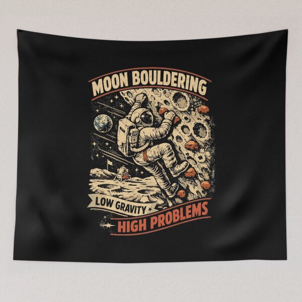 Item preview, Moon Bouldering: Vintage Astronaut Design designed and sold by Pineapple-Tree.