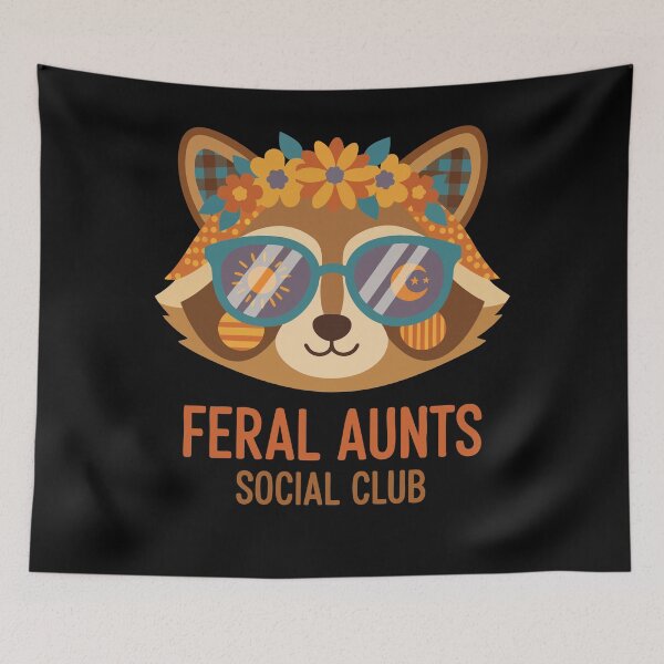 Item preview, Gender Reveal Feral Aunts Social Club Team Pink designed and sold by LuminOrb.