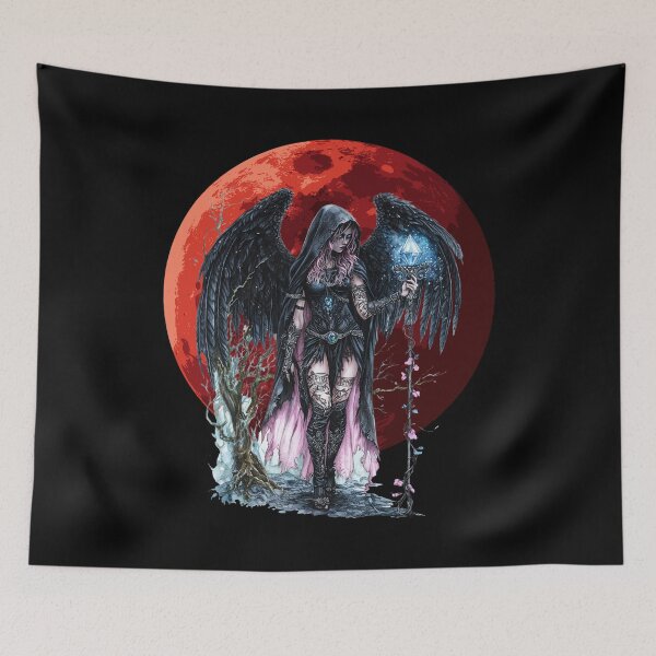 Item preview, Blood Moon Dark Angel – Gothic Fantasy designed and sold by Szpaku desart .