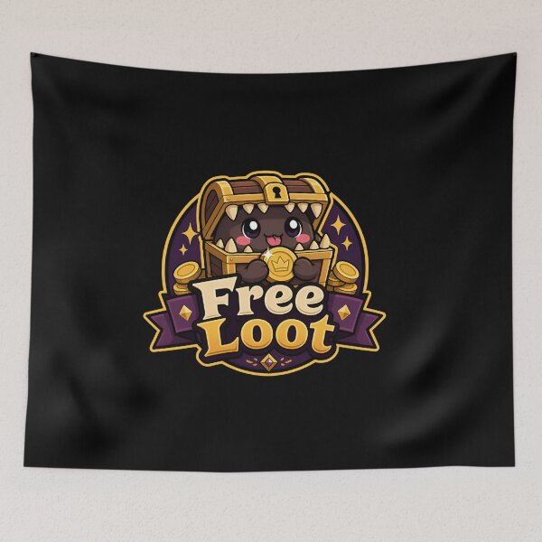 Item preview, Free Loot Cute Chest Mimic Tabletop RPG designed and sold by Fenay Designs.