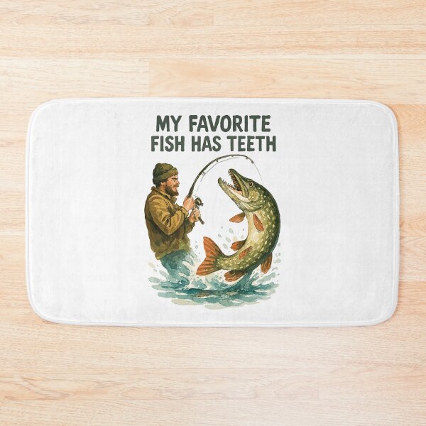 Item preview, Angler Pike Watercolor – My favorite fish has teeth designed and sold by Pineapple-Tree.