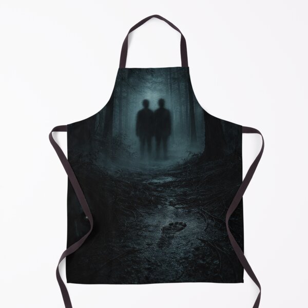 Item preview, Two Ghost Figures Dark Forest Footprint Horror Series Poster designed and sold by Cine8.