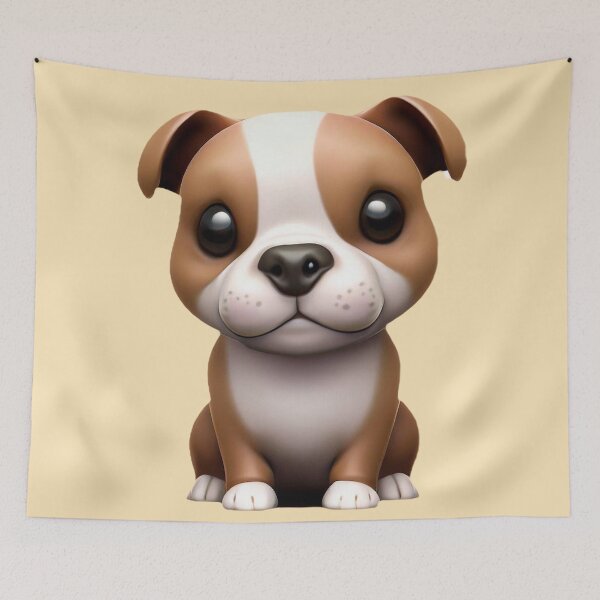 Item preview, Cute Staffie Illustration – Staffordshire Bull Terrier Art designed and sold by The Digital Compass.