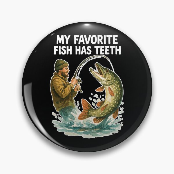 Item preview, Angler Pike Watercolor – My favorite fish has teeth designed and sold by Pineapple-Tree.
