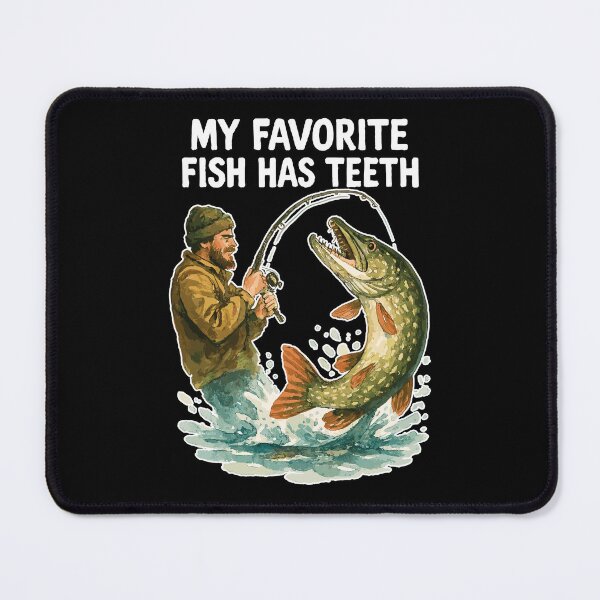 Item preview, Angler Pike Watercolor – My favorite fish has teeth designed and sold by Pineapple-Tree.