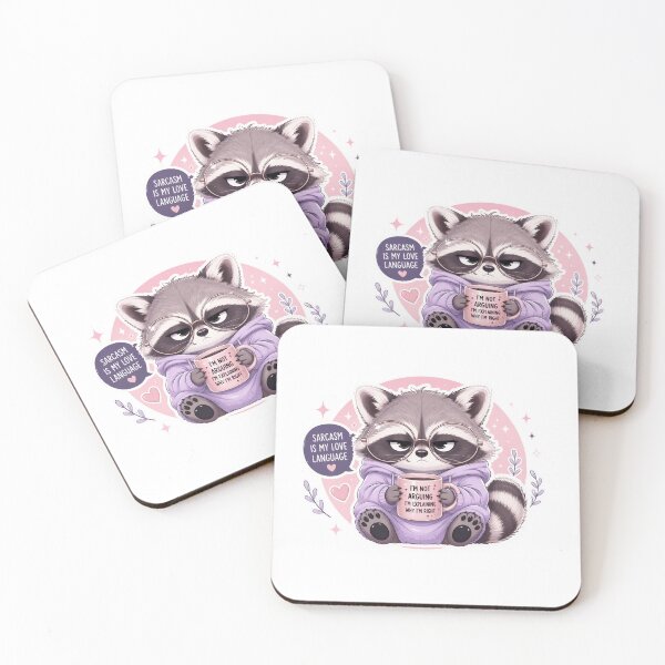 Item preview, Cute Sarcastic Raccoon Premium Pastel Design designed and sold by Ashley critters.