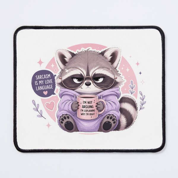 Item preview, Cute Sarcastic Raccoon Premium Pastel Design designed and sold by Ashley critters.