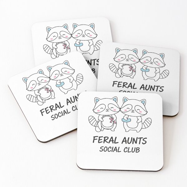 Item preview, Gender reveal Baby Shower Feral Aunts Social Club designed and sold by LuminOrb.
