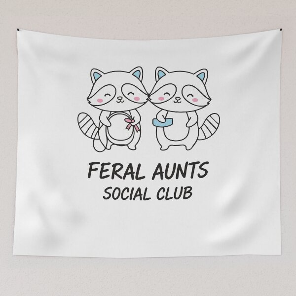 Item preview, Gender reveal Baby Shower Feral Aunts Social Club designed and sold by LuminOrb.