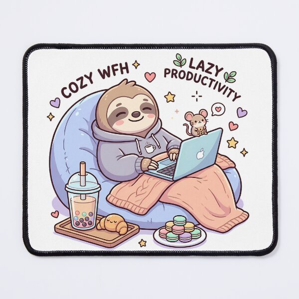 Item preview, Cute Lazy Sloth with Laptop designed and sold by MzulhilmiZam.