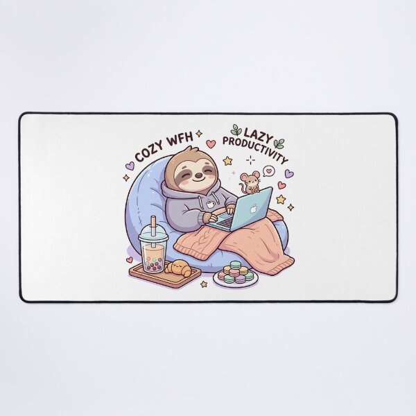 Item preview, Cute Lazy Sloth with Laptop designed and sold by MzulhilmiZam.
