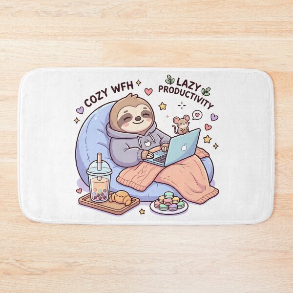Item preview, Cute Lazy Sloth with Laptop designed and sold by MzulhilmiZam.
