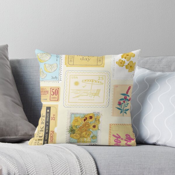Item preview, Vintage Stamp Collage Aesthetic | Retro Floral & Ticket Sticker Design designed and sold by DolceStudioCo.