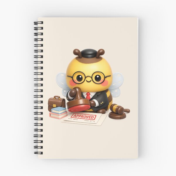Item preview, Cute Bee Lawyer Stamping Approved | Kawaii 3D Office Art designed and sold by Moons Studio.