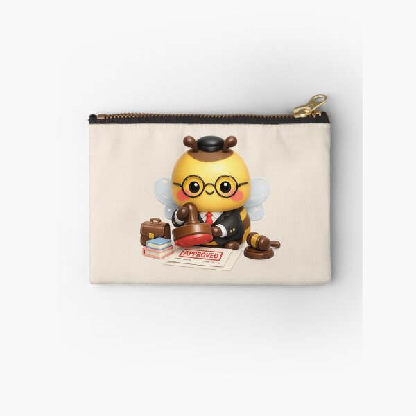 Item preview, Cute Bee Lawyer Stamping Approved | Kawaii 3D Office Art designed and sold by Moons Studio.
