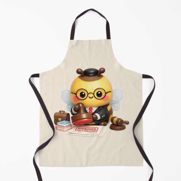 Item preview, Cute Bee Lawyer Stamping Approved | Kawaii 3D Office Art designed and sold by Moons Studio.
