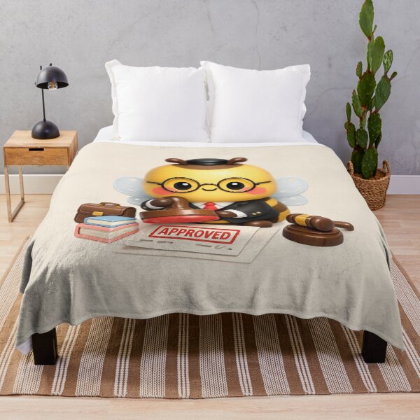Item preview, Cute Bee Lawyer Stamping Approved | Kawaii 3D Office Art designed and sold by Moons Studio.