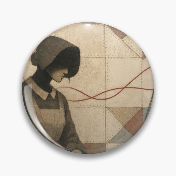 Item preview, Victorian Woman Quilt Needle Red Thread Mystery Poster designed and sold by Cine8.