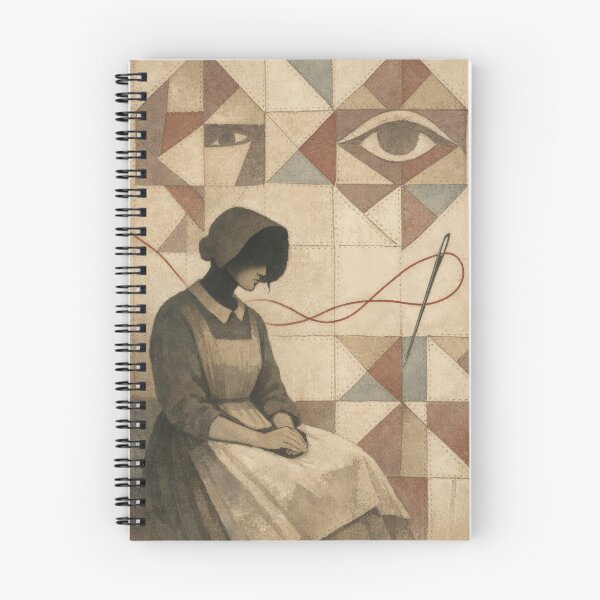 Item preview, Victorian Woman Quilt Needle Red Thread Mystery Poster designed and sold by Cine8.