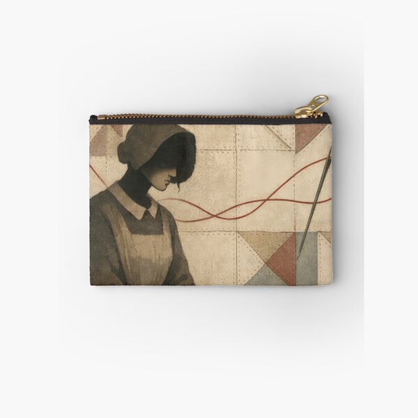 Item preview, Victorian Woman Quilt Needle Red Thread Mystery Poster designed and sold by Cine8.