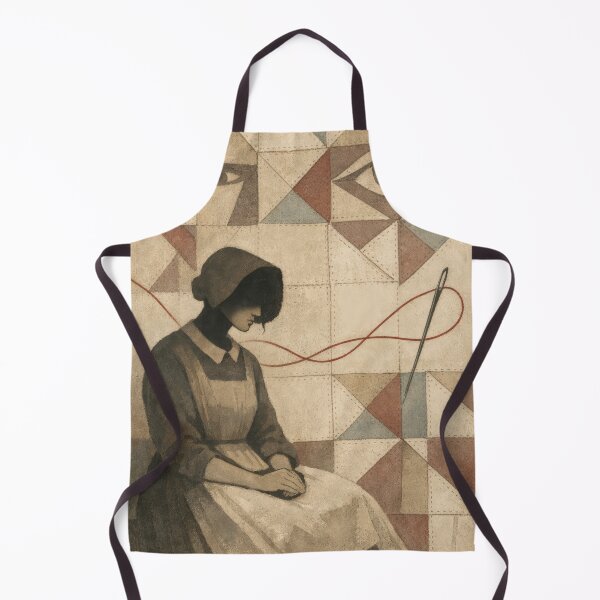 Item preview, Victorian Woman Quilt Needle Red Thread Mystery Poster designed and sold by Cine8.