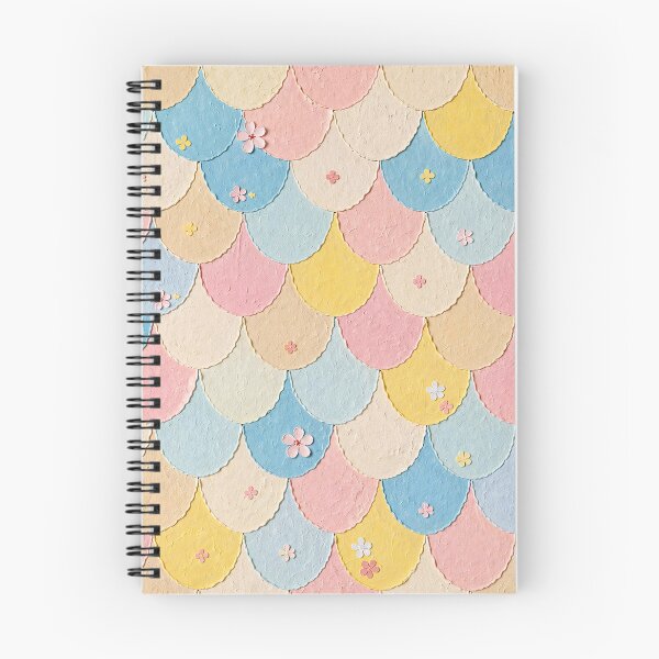 Item preview, Pastel Fish Scales & Paper Flowers Pattern designed and sold by mittie101.